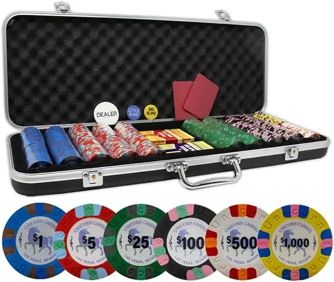 DA VINCI Unicorn All Clay Poker Chip Set（クレイ製） - ポーカーチップおすすめ｜20,000円前後（500枚セット）