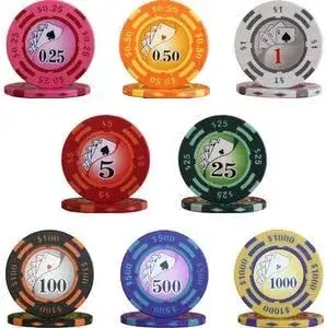 Monte Carlo フォースポット チップ（クレイ製） - ポーカーチップおすすめ｜13,000円前後（300枚セット）