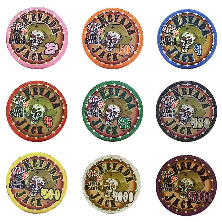 Nevada Jack Ceramic Poker Chips（セラミック製） - ポーカーチップおすすめ｜25,000円前後（300枚セット）
