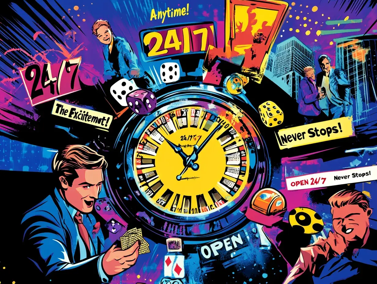 24時間いつでも遊べる